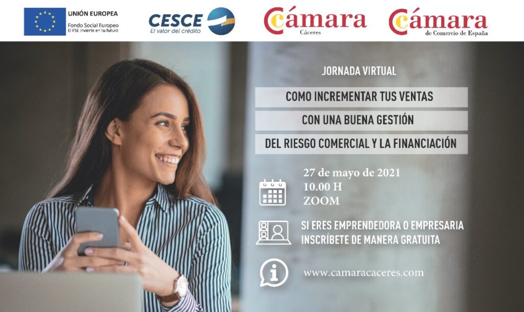 Disparo Fuera de borda Disminución La Cámara de Comercio de Cáceres imparte un webinar gratuito para  emprendedoras y empresarias - Cámara de Comercio e Industria de la  provincia de Cáceres